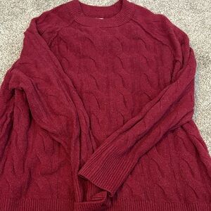 Aerie Women’s Crewneck Sweater - Deep Red